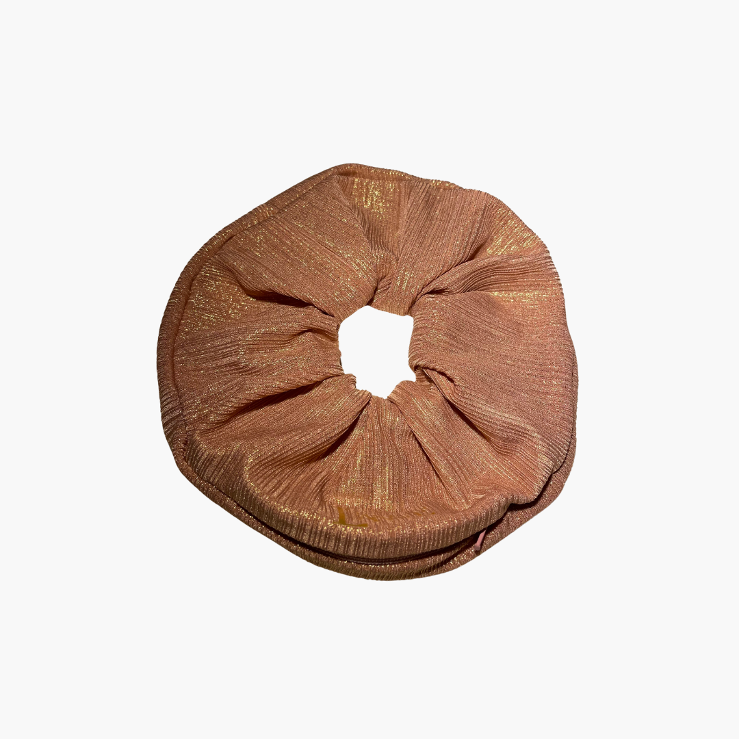 L'ANNE | Rózsaszín csillogós hajgumi cipzárral