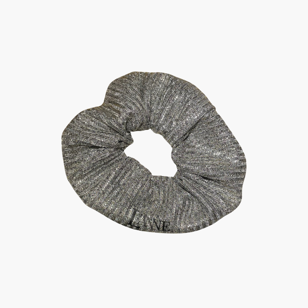 L'ANNE | Szürke csillogós hajgumi cipzárral