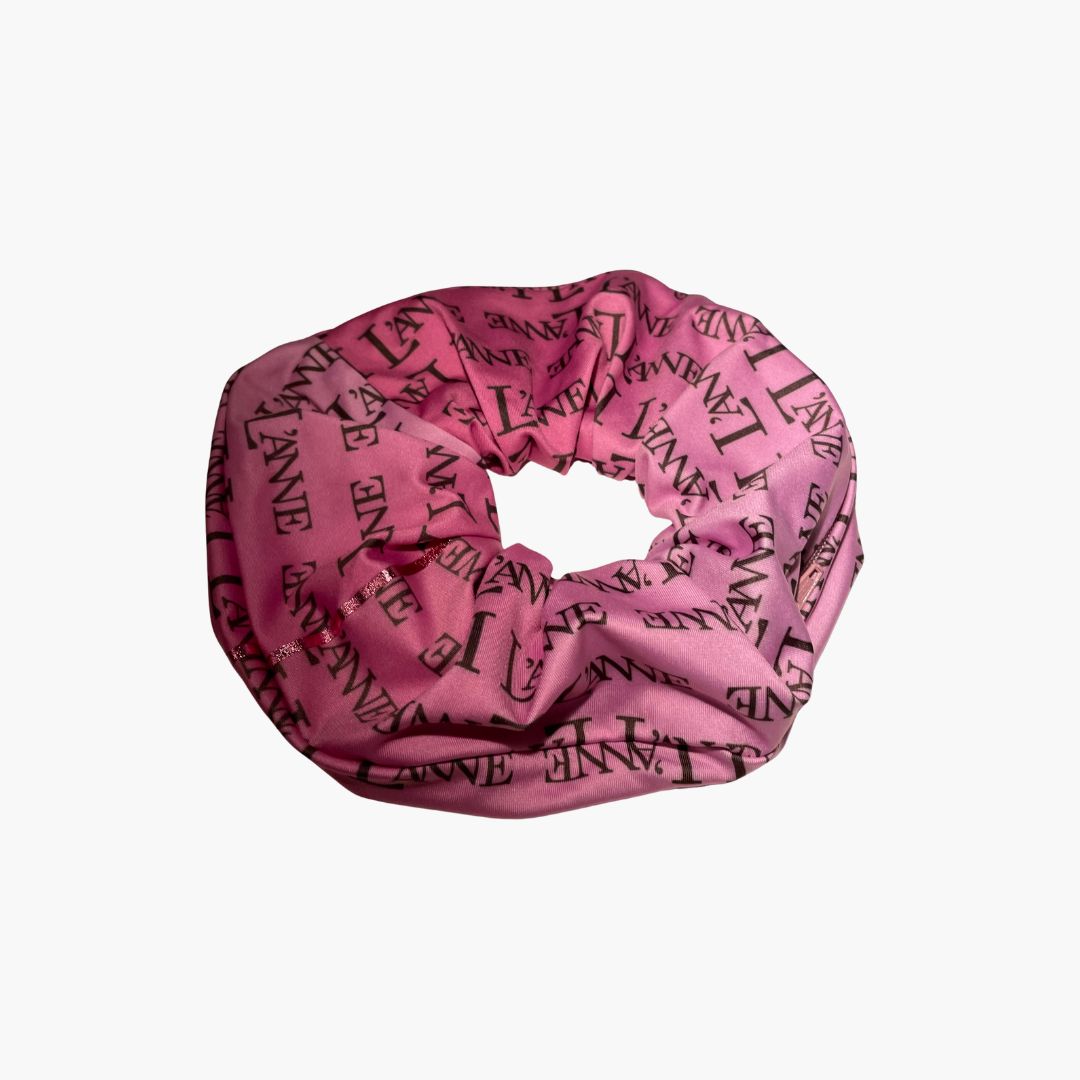 L'ANNE | Rózsaszín színű feliratos cipzáras hajgumi